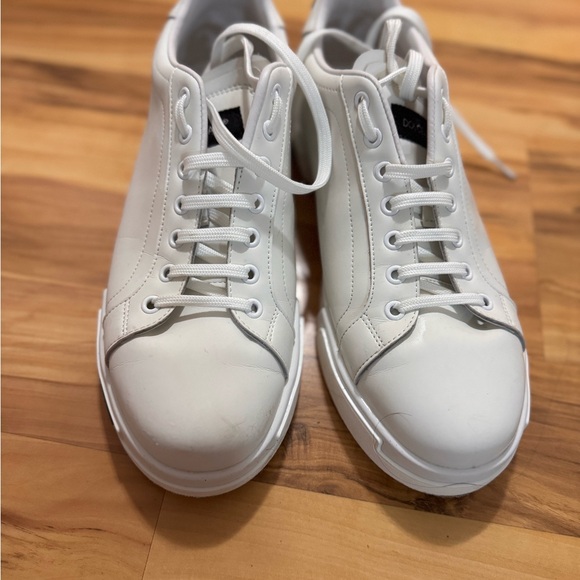 Dolce & Gabbana Calfskin White Sneakers - Picture 5 of 6